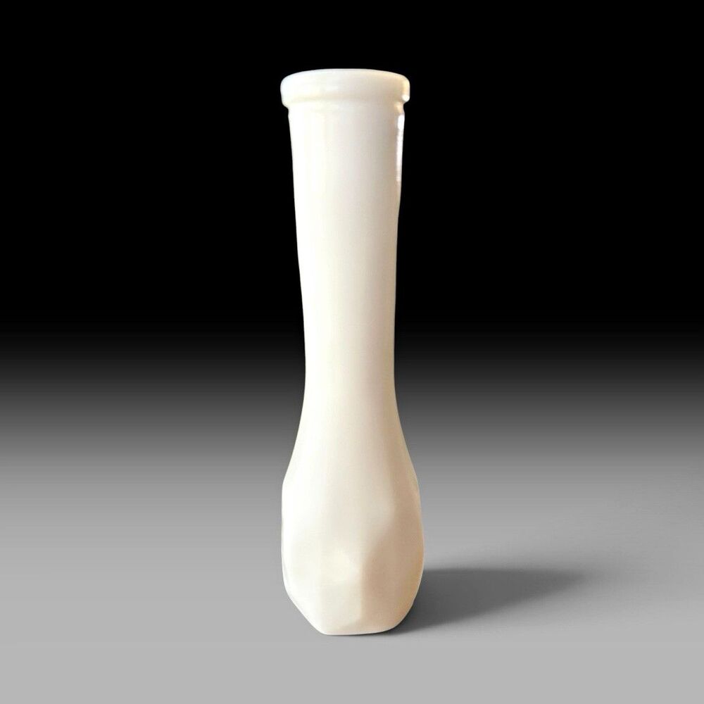 Vintage E.O. Brody Co. White Milk Glass Bud Vase M-147 Mid-Century Florist